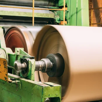 Paper reels and raw material products handled by HS Agency warehousing services